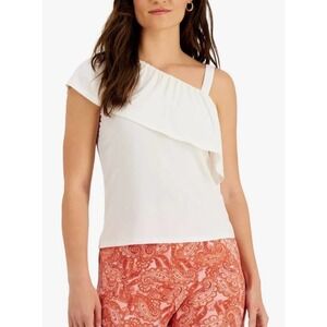 WILLOW Drive One Sleeve Ruffled Top